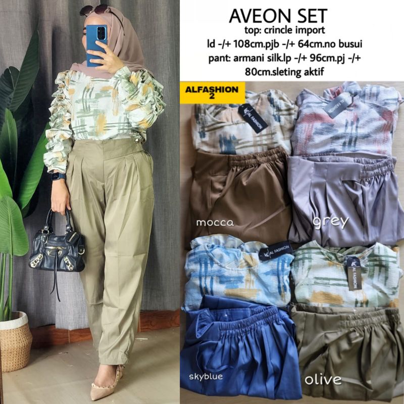 aveon set ORI Al fashion setelan muslim murah berkualitas