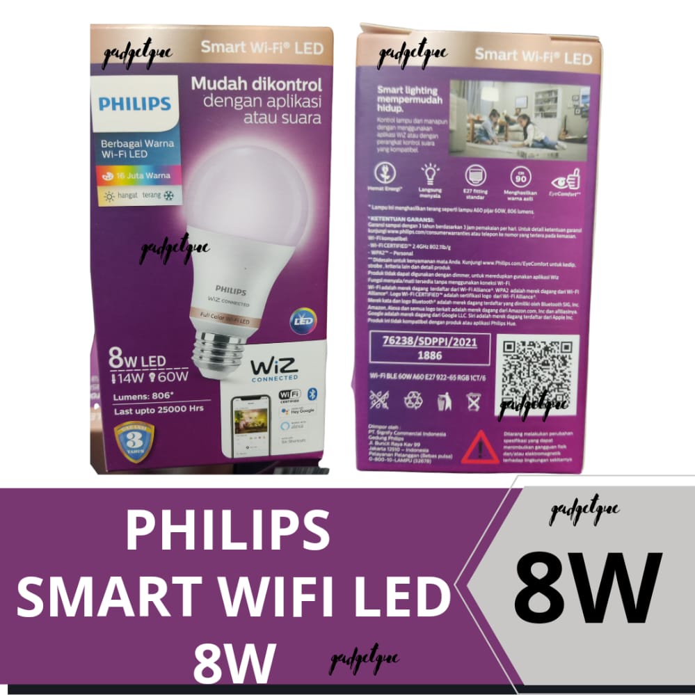 Jual Lampu Philips LED Smart Wifi Bluetooth 8W Tunable White And Color ...