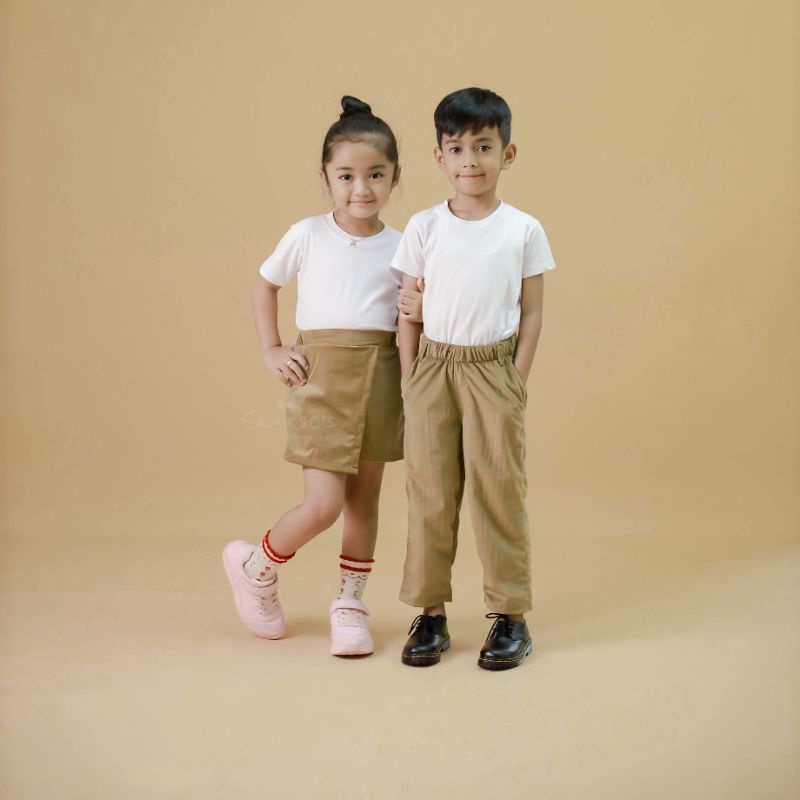 Saoirse's Beryl Pants - Celana panjang anak laki laki bludru halus couple