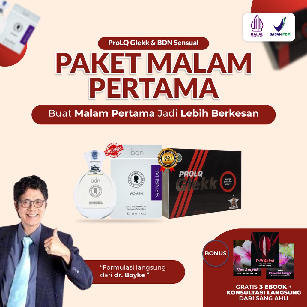 PAKET HERBAL PRIA & PESONA PROLQ Glekk BDN Parfum Sensual Dr. Boyke Original BPOM HALAL