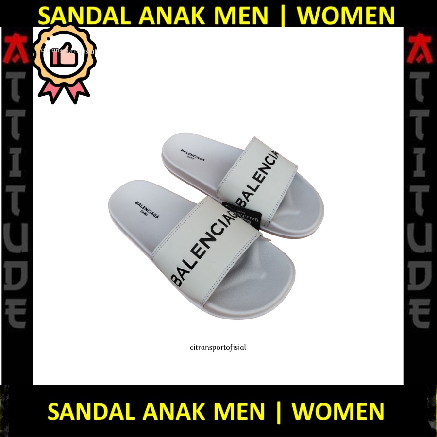 Sandal Balenciaga Slide Pria Wanita Sandal Black Sandal Flip Flop Bale SANDAL