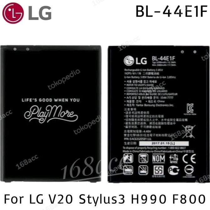 Baterai Batre Lg V20 Stylus 3 H990 F800 Bl-44E1F Batere Lg Bl44E1F