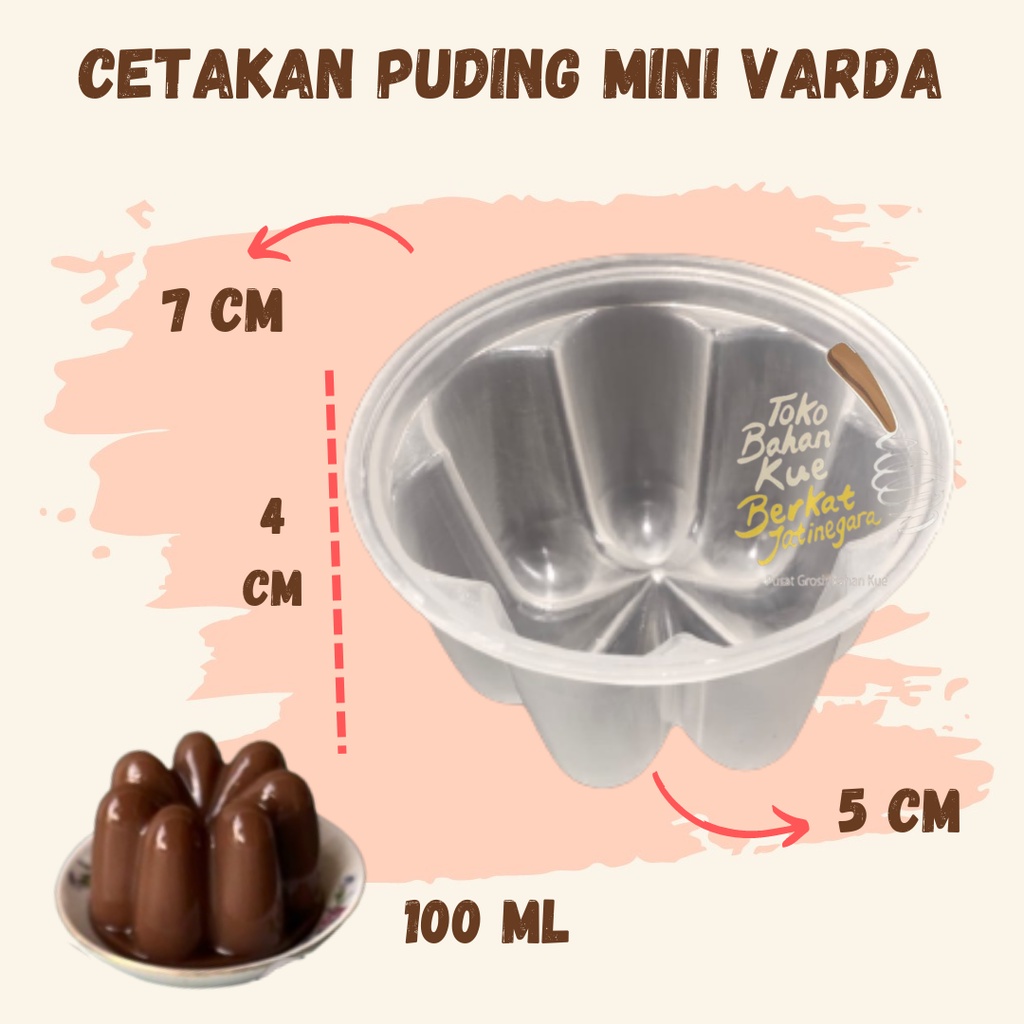 CETAKAN PUDING MINI TINGGI 4 CM / CETAKAN PUDDING ISI 12 PCS