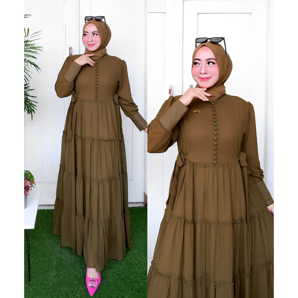 felisa maci ceruty bebydoll /Lovely rempel gamis syari terbaru pakaian wanita