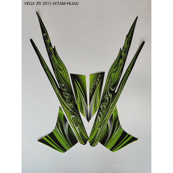 STRIPING ORI YAMAHA VEGA ZR TH 2011) Hitam Hijau
