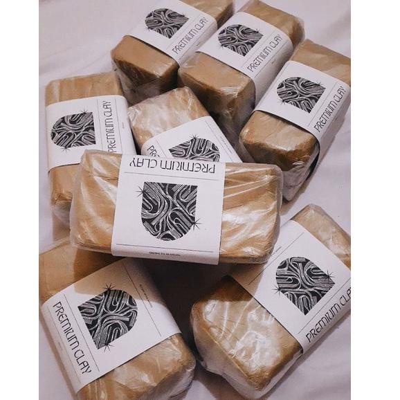 RECOMENDED GEMALO PREMIUM Clay 1 Kg | Tanah Liat Cream & Grey Soft | Craft | Terracota | Prakarya Ke