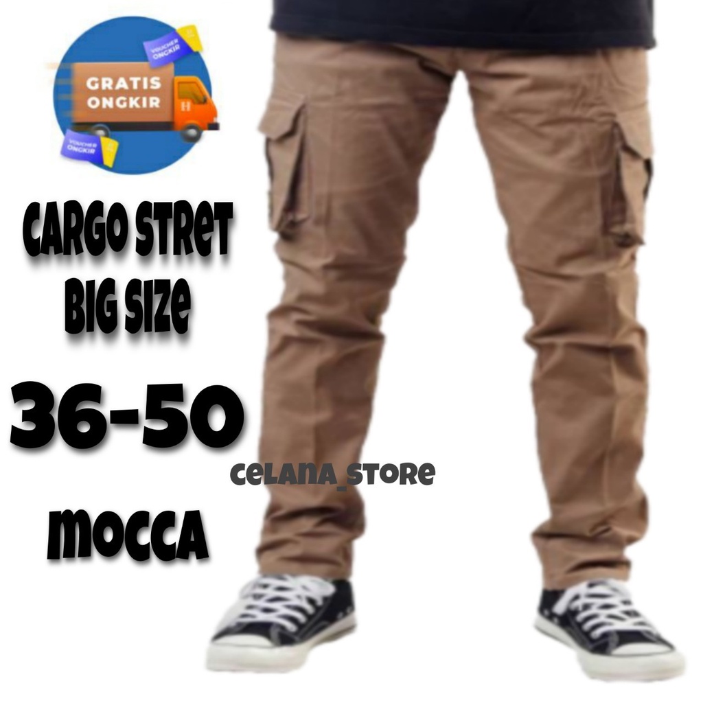 CELANA CARGO PANJANG PRIA BIG SIZE 35-50 / CELANA GUNUNG JUMBO / CELANA CARGO BIG SIZE / Celana Pria / Celana Cargo / celana jumbo