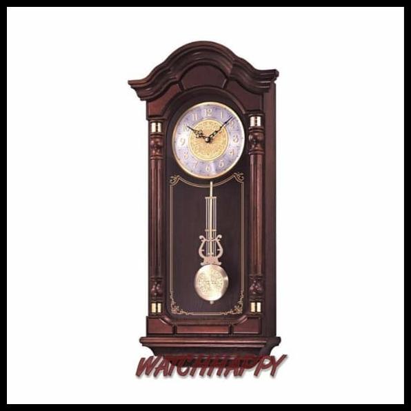 Promo Seiko Original100% Qxh004B Classic Dual Chime Wooden Wall Clock Qxh004