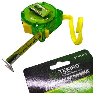 Meteran Transparan TEKIRO 3M 3 Meter Roll Alat Ukur Measuring Tape/ALAT UKUR DIMENSI/ALAT UKUR TUKANG/METERAN BADAN BAJU DIMENSI SERBAGUNA BERKUALITAS/METERAN MANUAL STOP