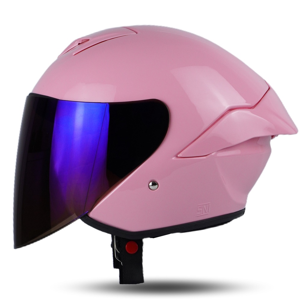 HELM JITSU JS1 KACA IRIDIUM - HELM JITSU HALF FACE