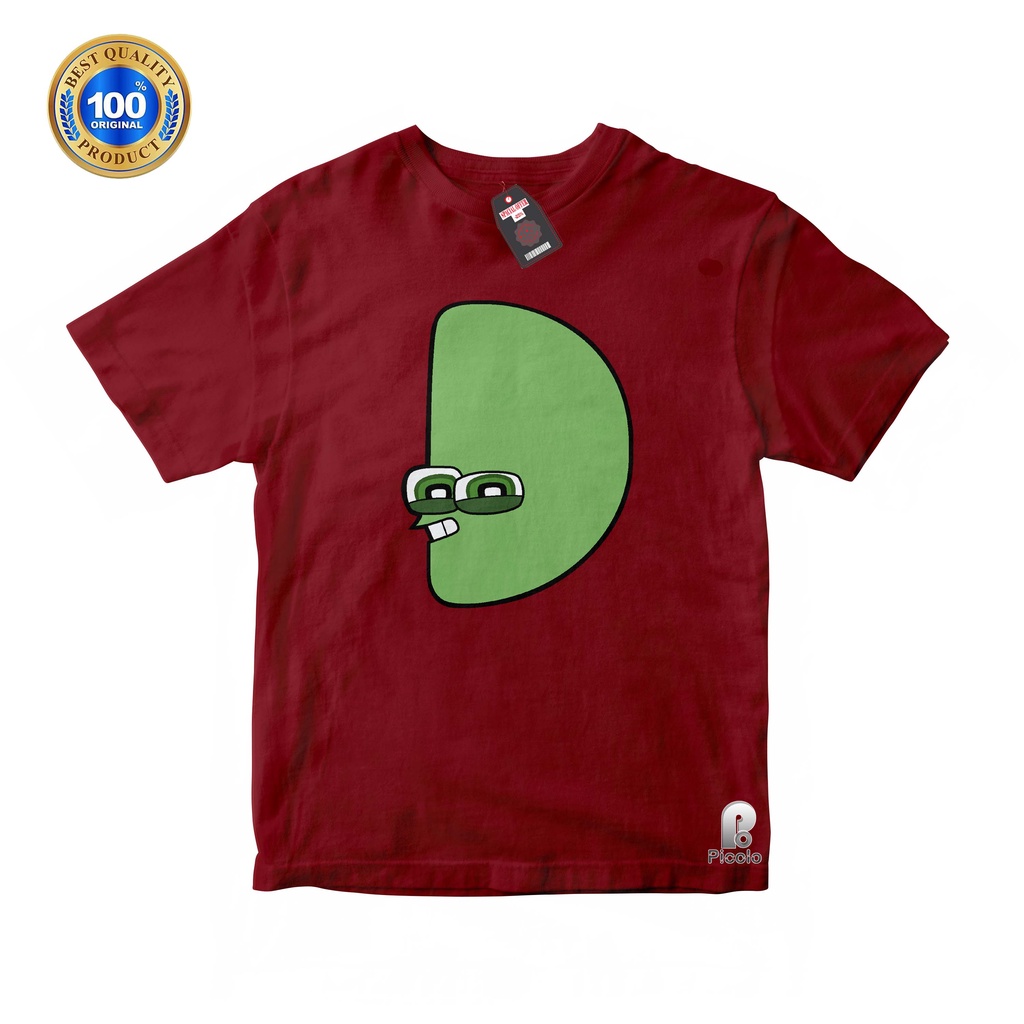 BAJU ANAK KAOS ATASAN ANAK KARAKTER D ALPHABET LORE UNISEX Bahan COTTUN (FREE NAMA)