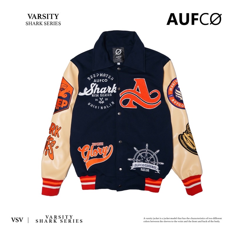 Jaket Varsity AUFCO Yellow Sharks