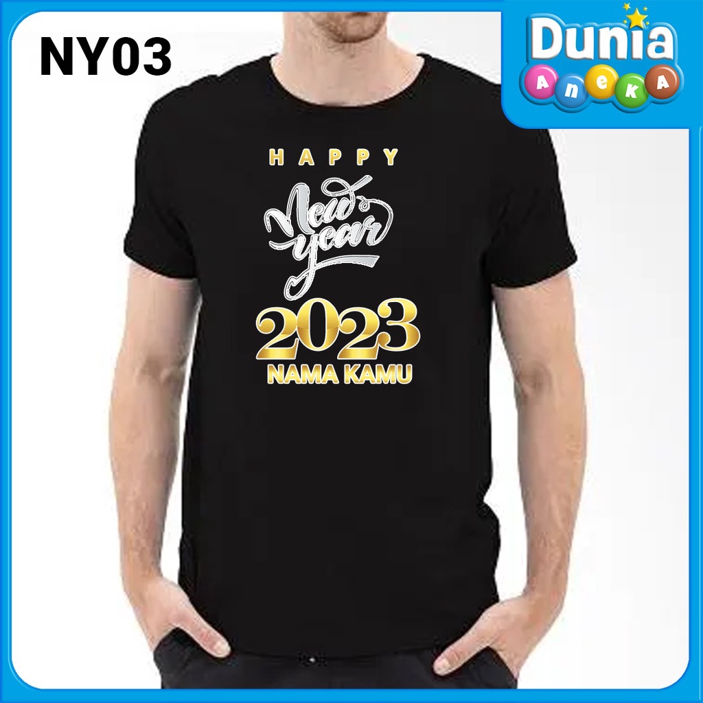 BAJU KAOS ANAK HAPPY NEW YEAR 2023 BANYAK MOTIF (FREE TULISAN NAMA )