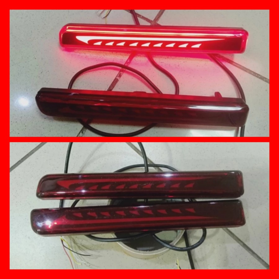 Lampu reflektor bemper belakang mobil Agya Ayla 2017-2021