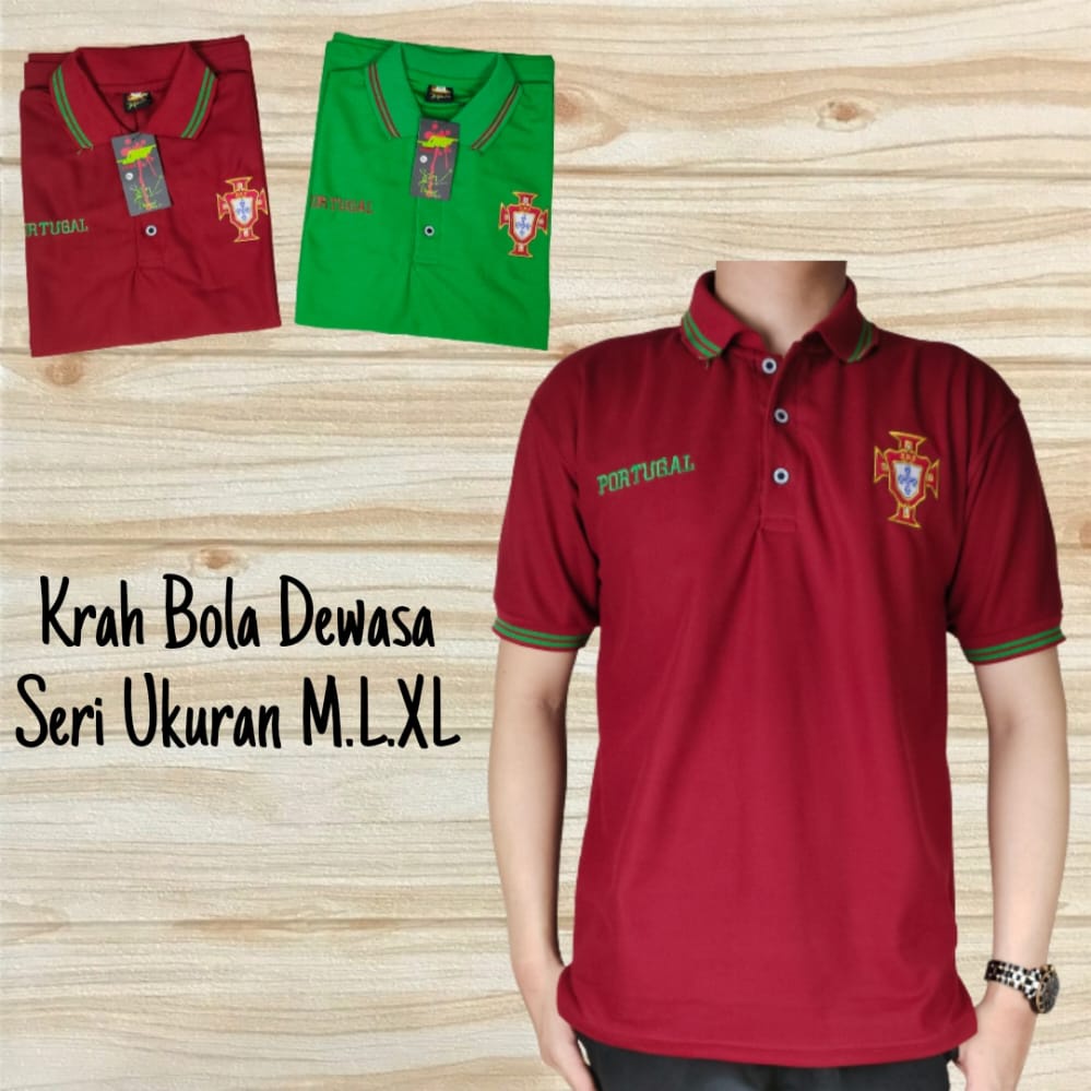 kaos bola piala dunia//kaos polo shirt pria dan wanita lengan pendek/polo bordir piala dunia/ready s
