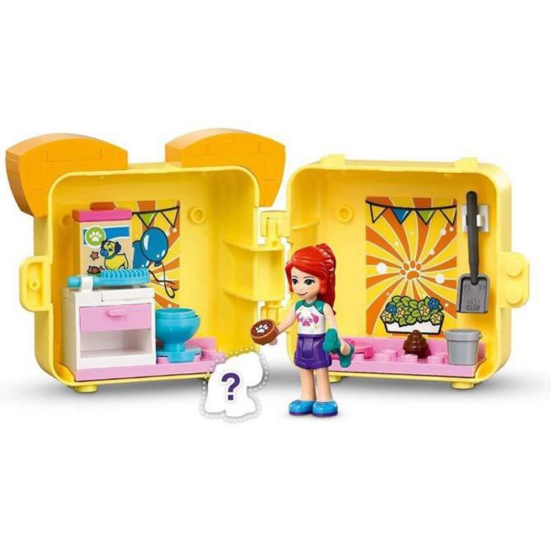 ori original LEGO friends 41664 mia pug cube mainan brick bricks blok balok blocks block hadiah kado ultah anak cewek perempuan present birthday girl gift yellow puppy dog take n go travel toy pack toys chain accessories