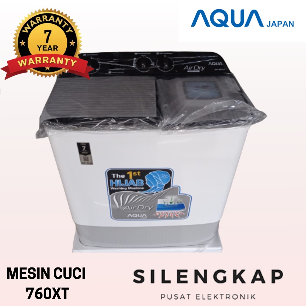 Aqua Mesin Cuci 2 Tabung 7 KG QW-760XT / QW 760XT