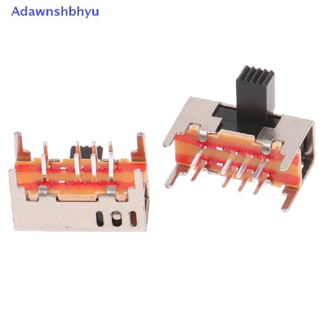 Adhyu 10Pcs Saklar Toggle sk23d05g6 Baris Ganda 3-gear 8-pin horizontal sliding switch ID