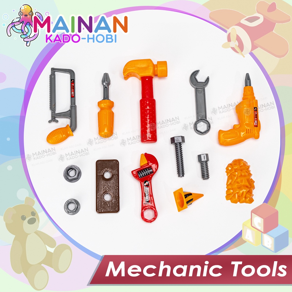 MAINAN ANAK MOTORIK MECHANIC TOOLS SET BOX ALAT KONSTRUKSI MEKANIK