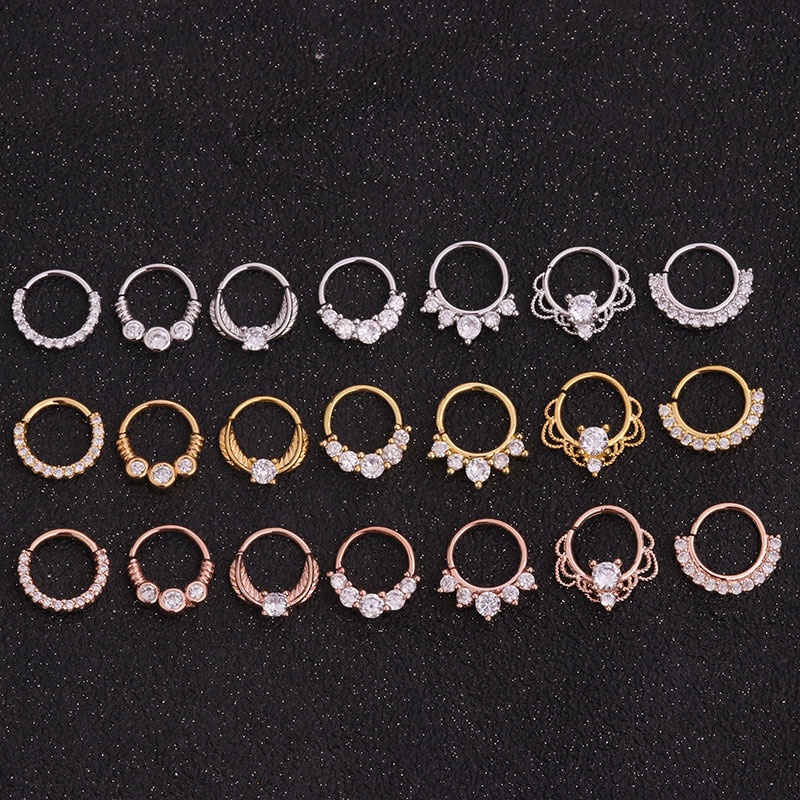 1pc 8mm Daith Anting Tulang Rawan Kait Anting Septum Cincin Terbuka Hoop Hidung Cincin Fleksibel Hidung Telinga Tindik Perhiasan Tubuh