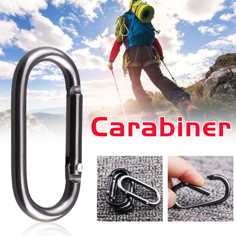 Empat Warna Pilihan Gantungan Kunci Kait Bahan Aluminium Alloy Bentuk O Carabiner/Aksesoris Luar Ruangan Rumah Gesper Untuk Camping Hiking Traveling Ransel