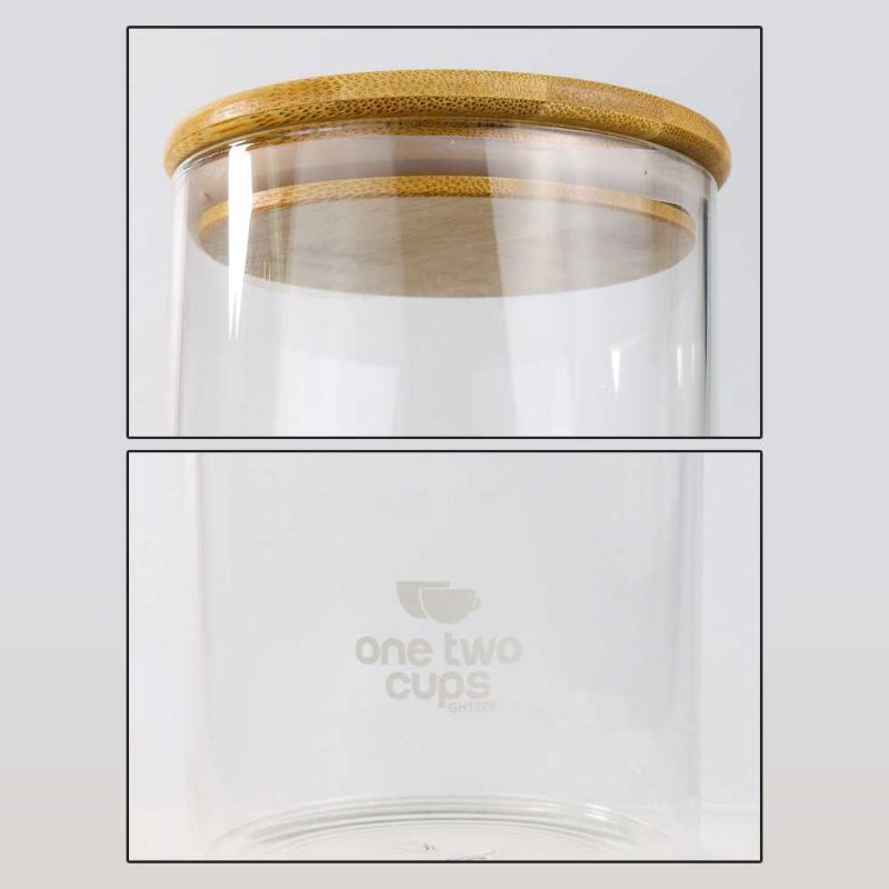 One Two Cups Toples Kaca Penyimpanan Makanan Glass Jar - GH1270 900ml