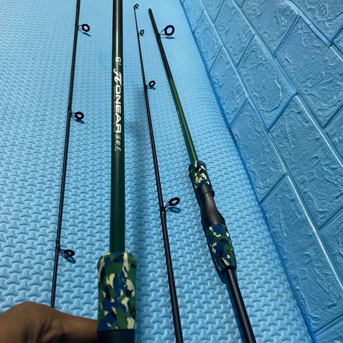 PROMO Joran Pancing 1.8 M Loreng Empang 6-15 Lb Carbon Fiber GREEN Kode3150