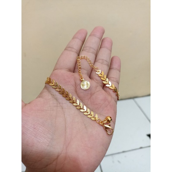 GELANG KAKI MODEL DAUN TERBARU UNTUK DEWASA