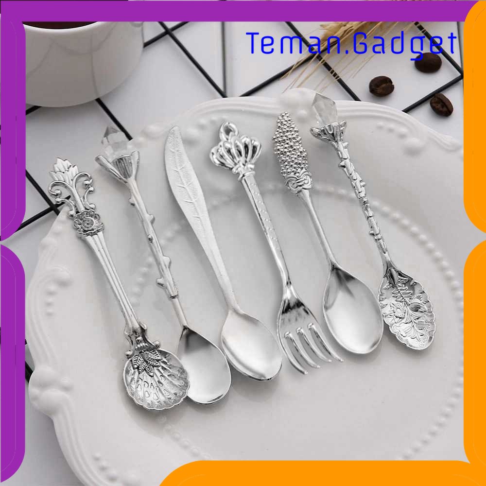TG - DPR JYC Set Sendok Garpu Teh Vintage Teaspoon Fork Royal Style - LTA057