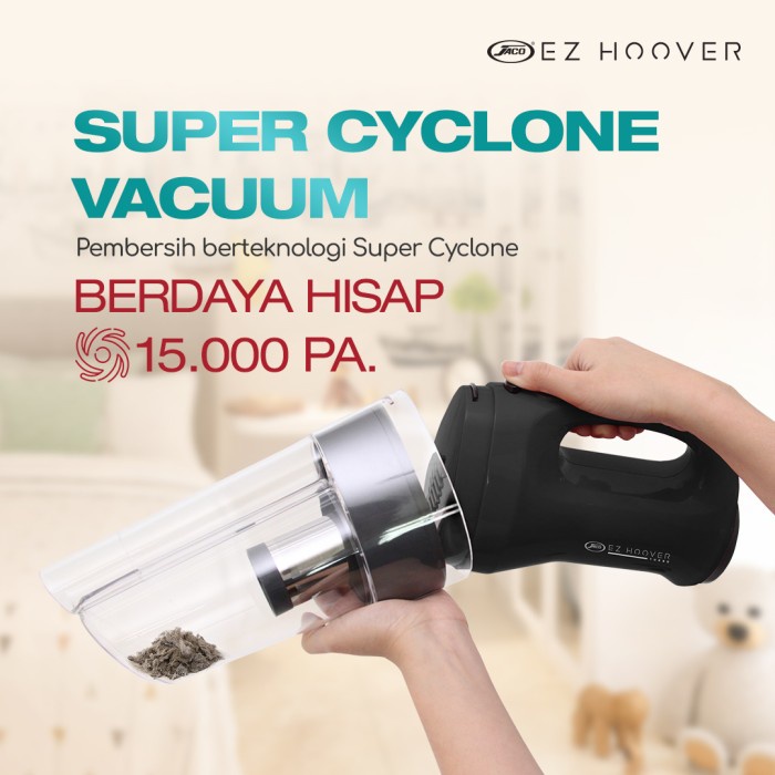 Jaco Penyedot Debu Super Cyclone - Ez Hoover Turbo + EZ Turbo Car