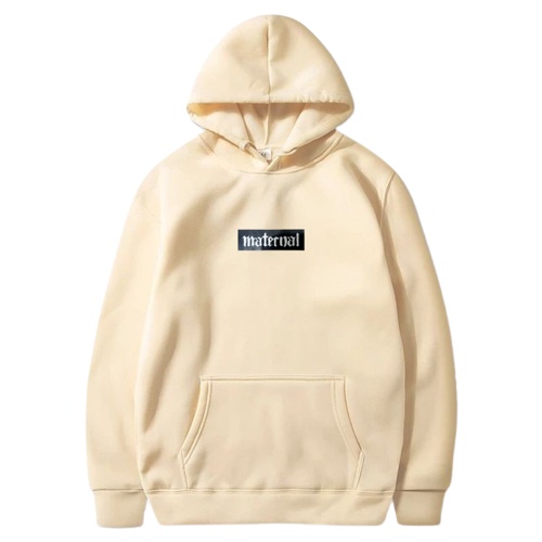 Maternal Sweater Hoodie Cream Jumper Fullover Unisex Katun Plecce Premium Good Quality | Sweater Hoo