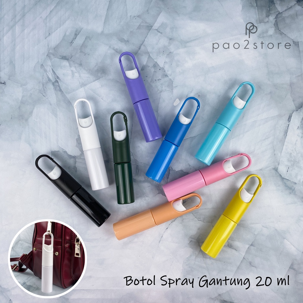 Botol Spray Gantung 20ml Plastik - Hand Sanitizer Portable Travel Size