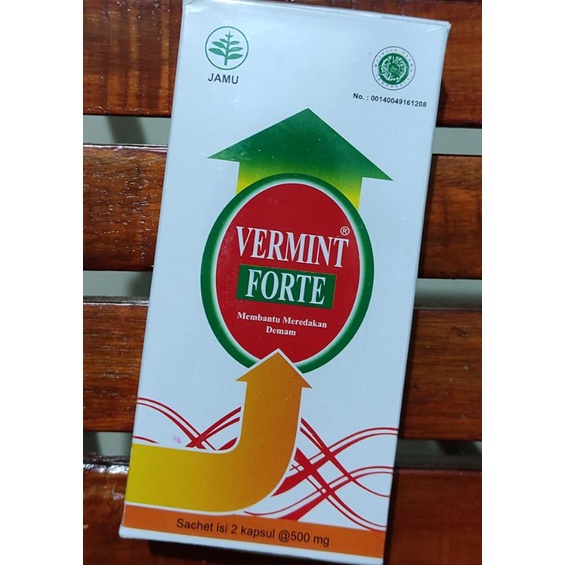Vermint Forte Isi 30 Kapsul / Kapsul Cacing / Obat Tipes / Obat Demam / Ekstrak Lumbricus Rubellus