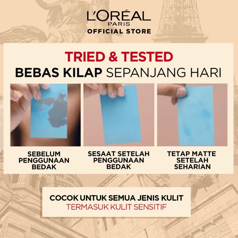 (Original) Loreal Paris Infallible Oil Killer High Coverage Powder 95 110 123 128 240