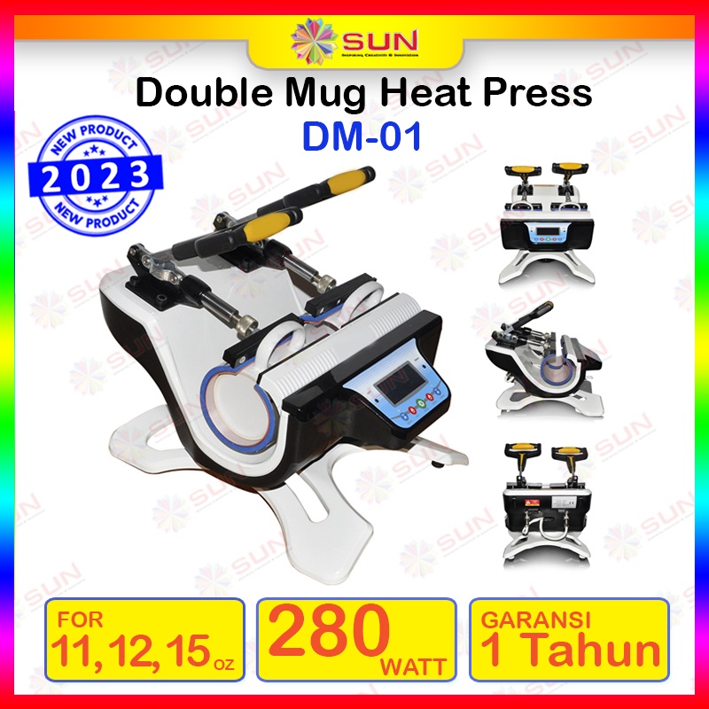 Jual Mesin Press Sablon Mug Gelas Asbak Tumbler Aluminium Double Mug Heat Press Dm