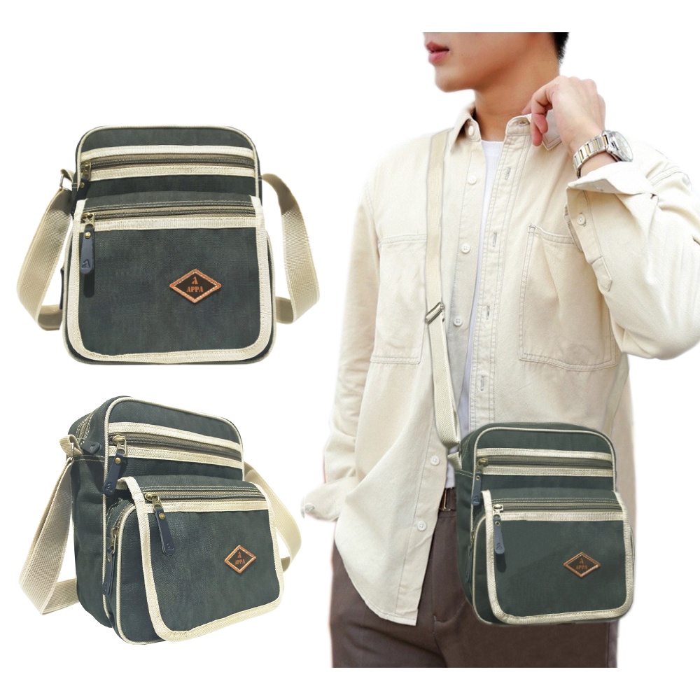 Tas Slempang Bahu AP348 shoulder bag Gaul Kanvas Vintage Classic Pria Wanita