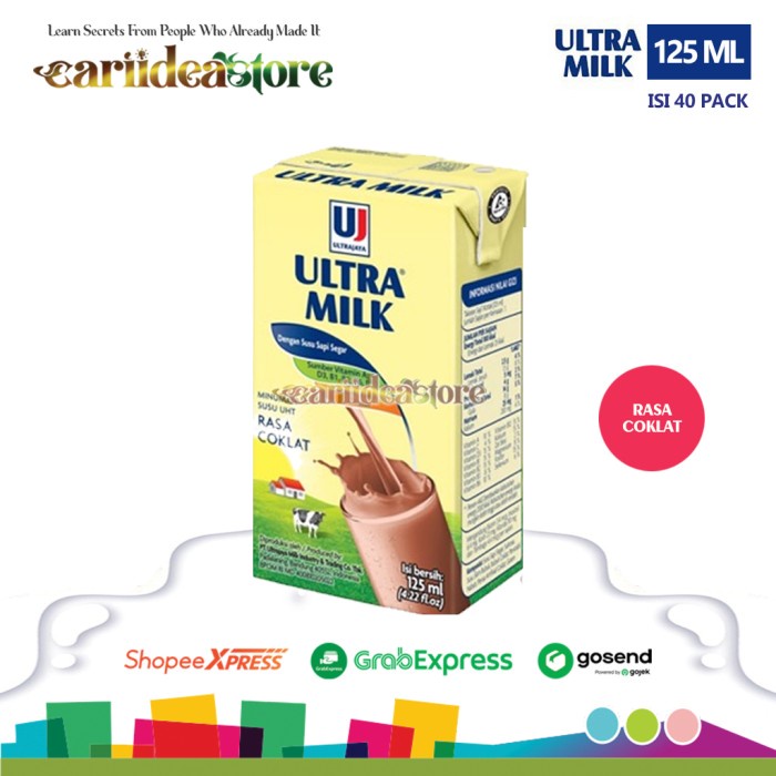 

(BISA COD ) Susu Ultra Milk 1 Karton kemasan 125ml | 2 Varian Rasa - Coklat, 125ml