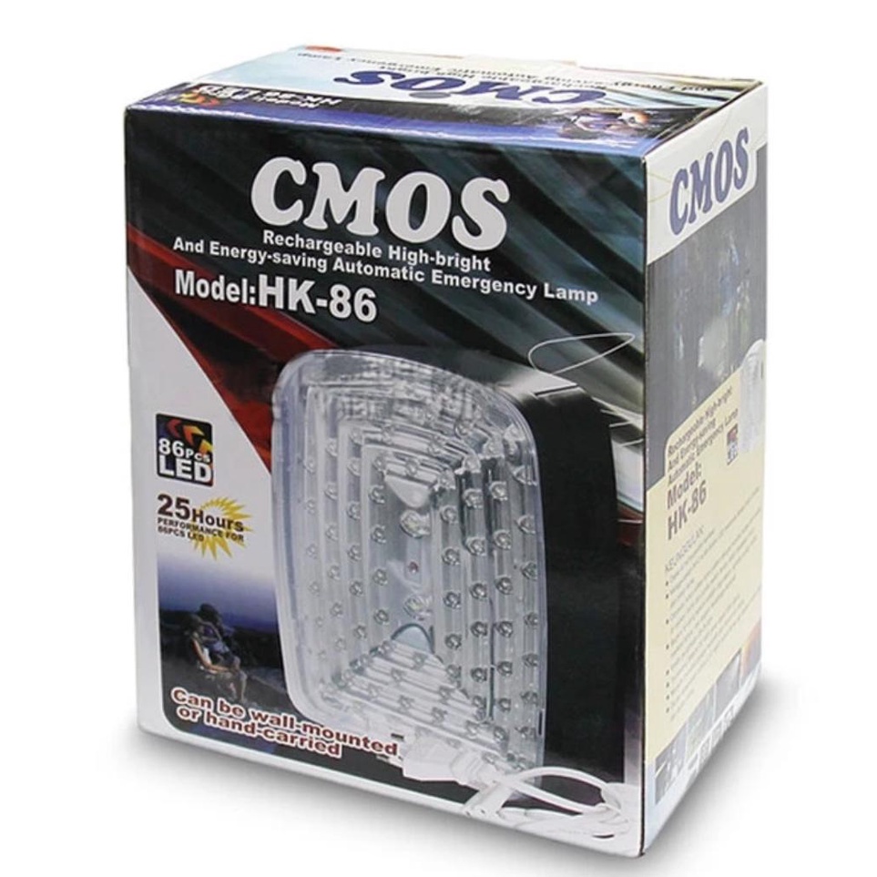 LAMPU LED EMERGENCY / LAMPU CHARGER / LAMPU DARURAT LED / LAMPU EMERGENCY CMOS HK-86 LED