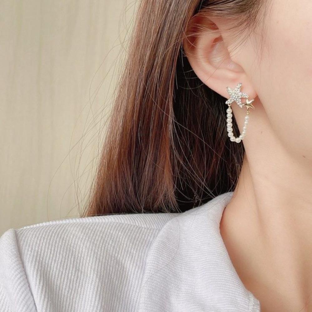 Mxbeauty Anting Wanita Peri Temperamen Perancis Elegan Fashion Bintang Manis Ear Stud