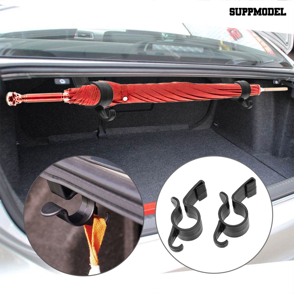 [Dekorasi] 2pcs/set Payung Holder Trunk Organizer Braket Dudukan Belakang Mobil Pengait Handuk