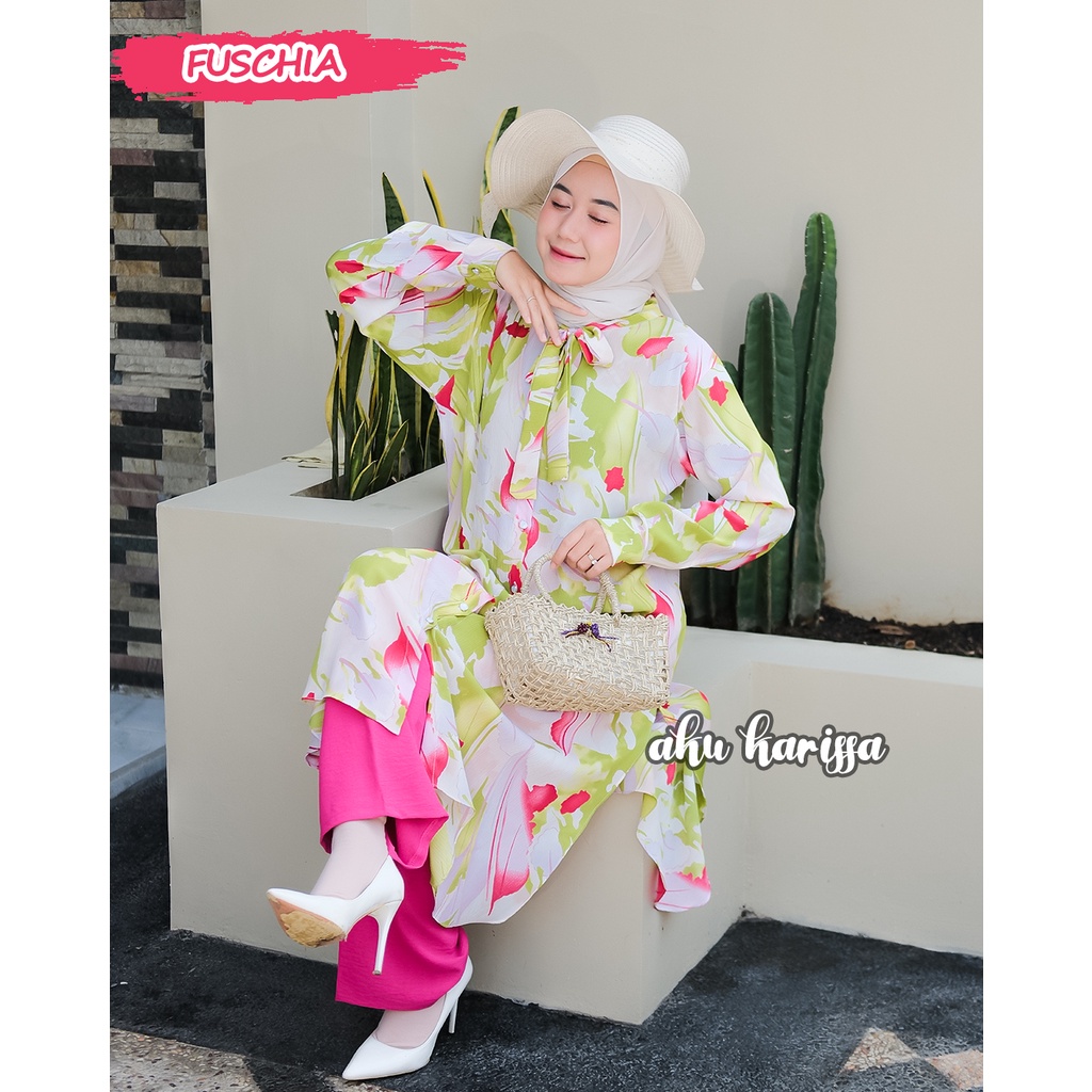 One Set Summer Series Aku Karissa - Long Tunik Set Kulot Wanita