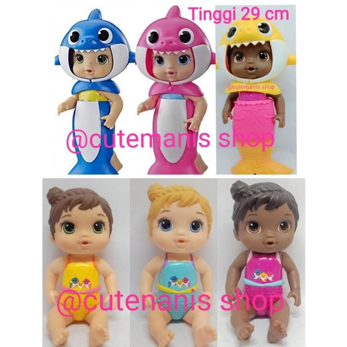 Mainan Boneka Baby Alive Baby Shark Hasbro Original Set Isi 3