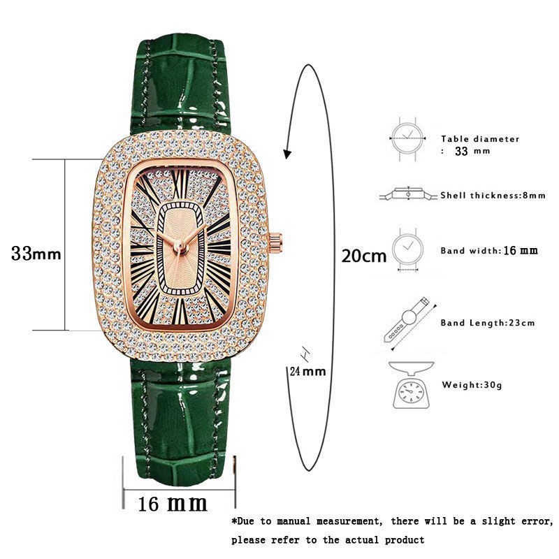 ✅COD [BBS] Jam Tangan Wanita Analog Strap Pu Dial Kotak Aksen Berlian Imitasi JT-38