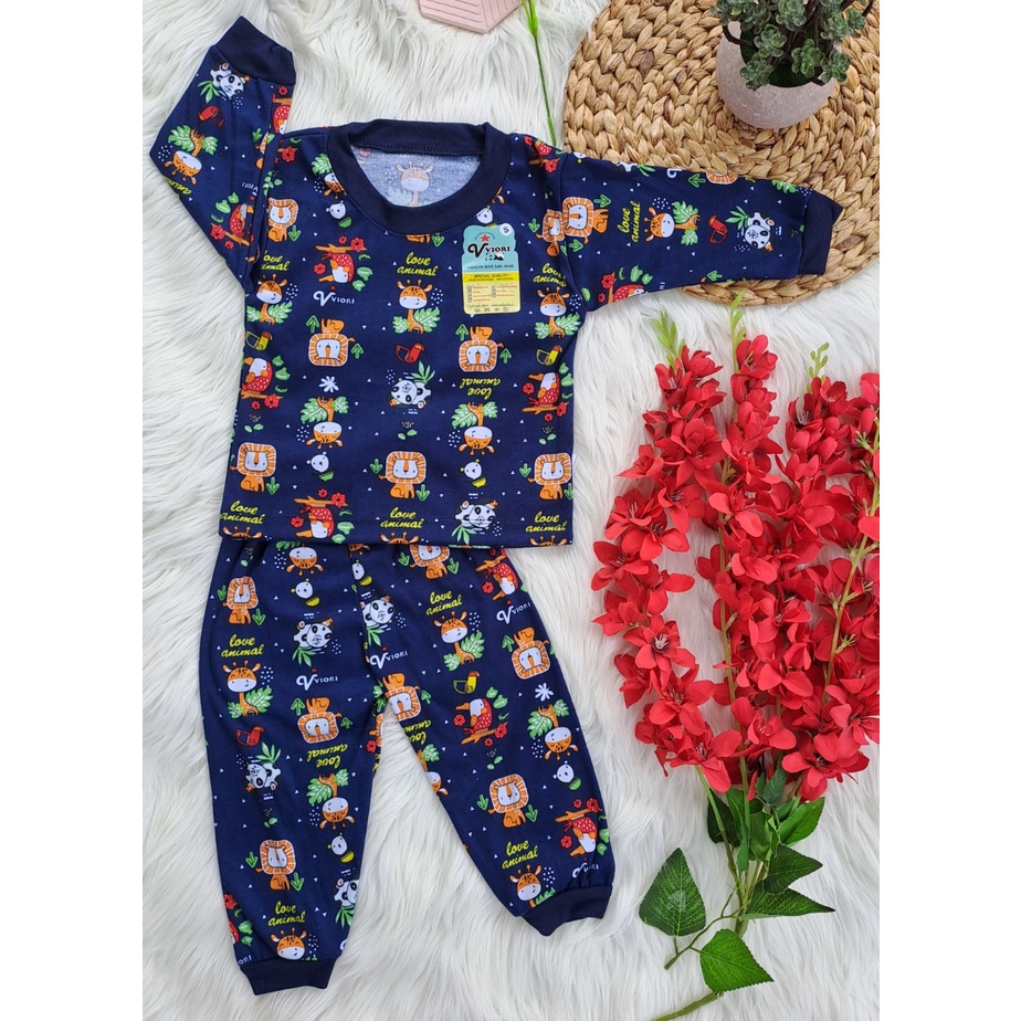 stelan baju bayi laki laki perempuan lucu murah motif PRINTING VIORI PANJANG S,M,L,XL (motif 2 random)