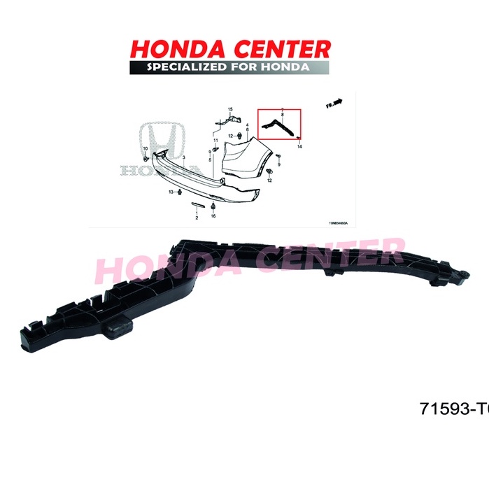 bracket breket spacer bumper bemper belakang kanan kiri honda crv RM gen4 2013 2014 2015