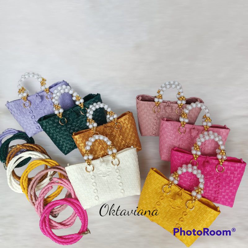 Mini bag sultan / tas jali mutiara / tas anyaman sultan