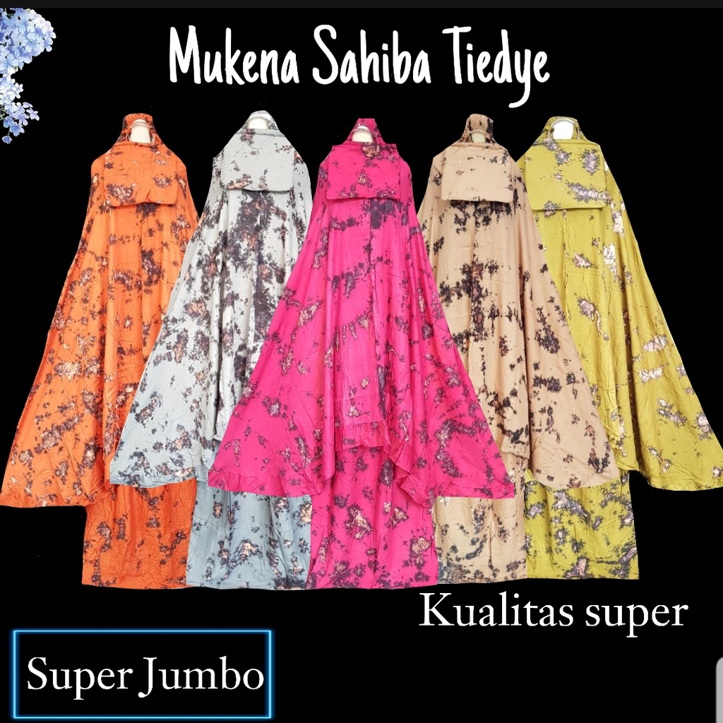 MUKENA RAYON SUPER JUMBO MOTIF TIEDYE KUALITAS SUPER