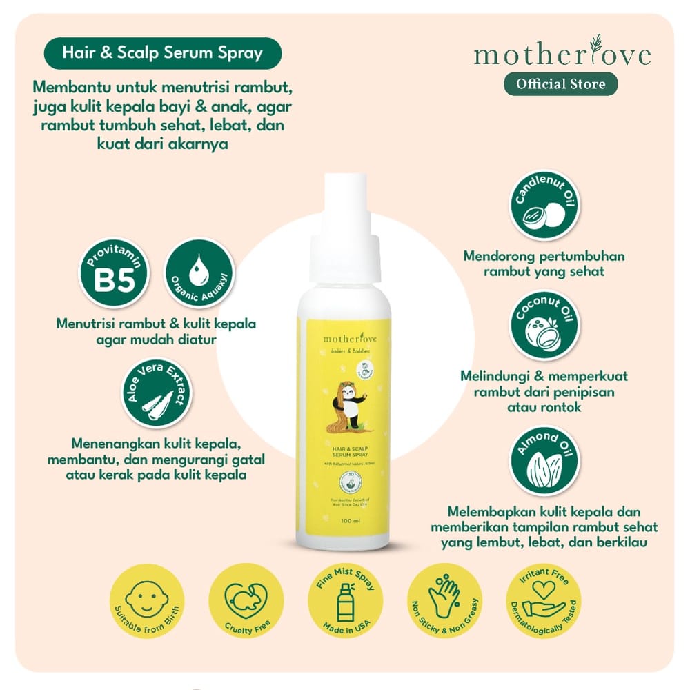 Motherlove Hair &amp; Scalp Serum Spray 100ml