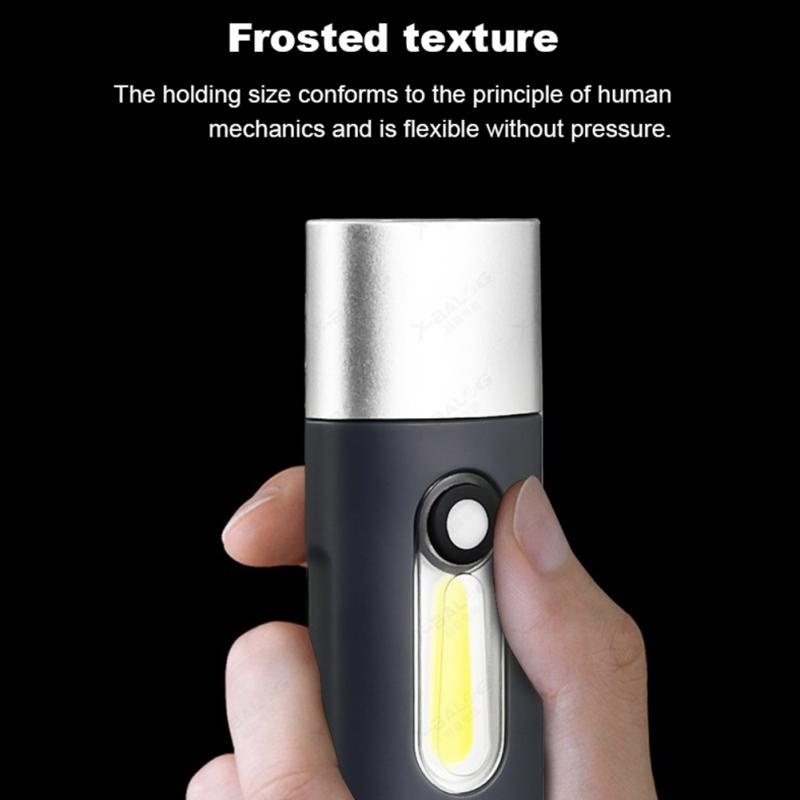 Senter Led Portable Rechargeable XP-G COB Flash Light Torch Lantern 4mode Penerangan Lampu Camping Senter Led Mini