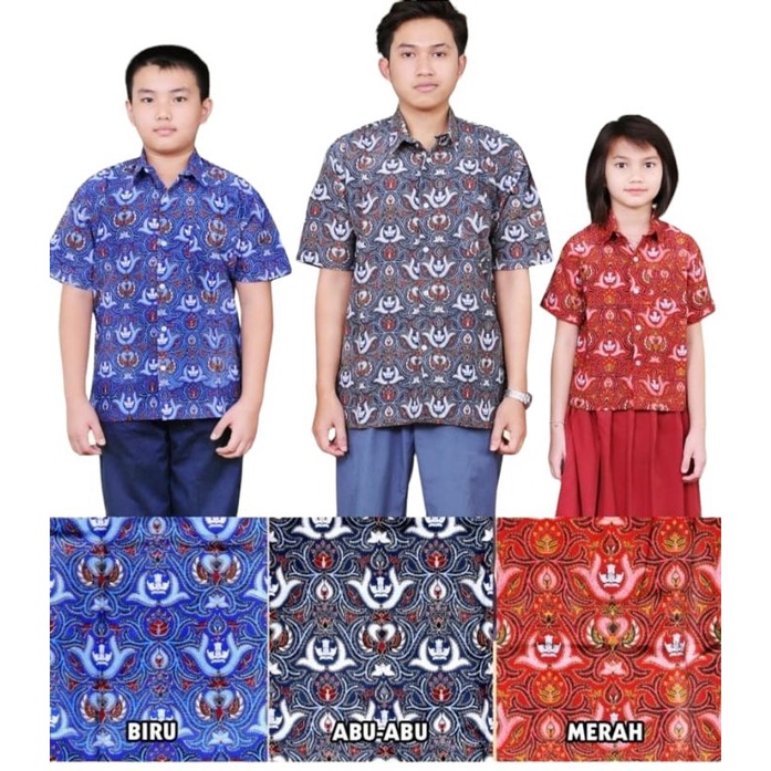 batik sekolah SD SMP SMA motif 2